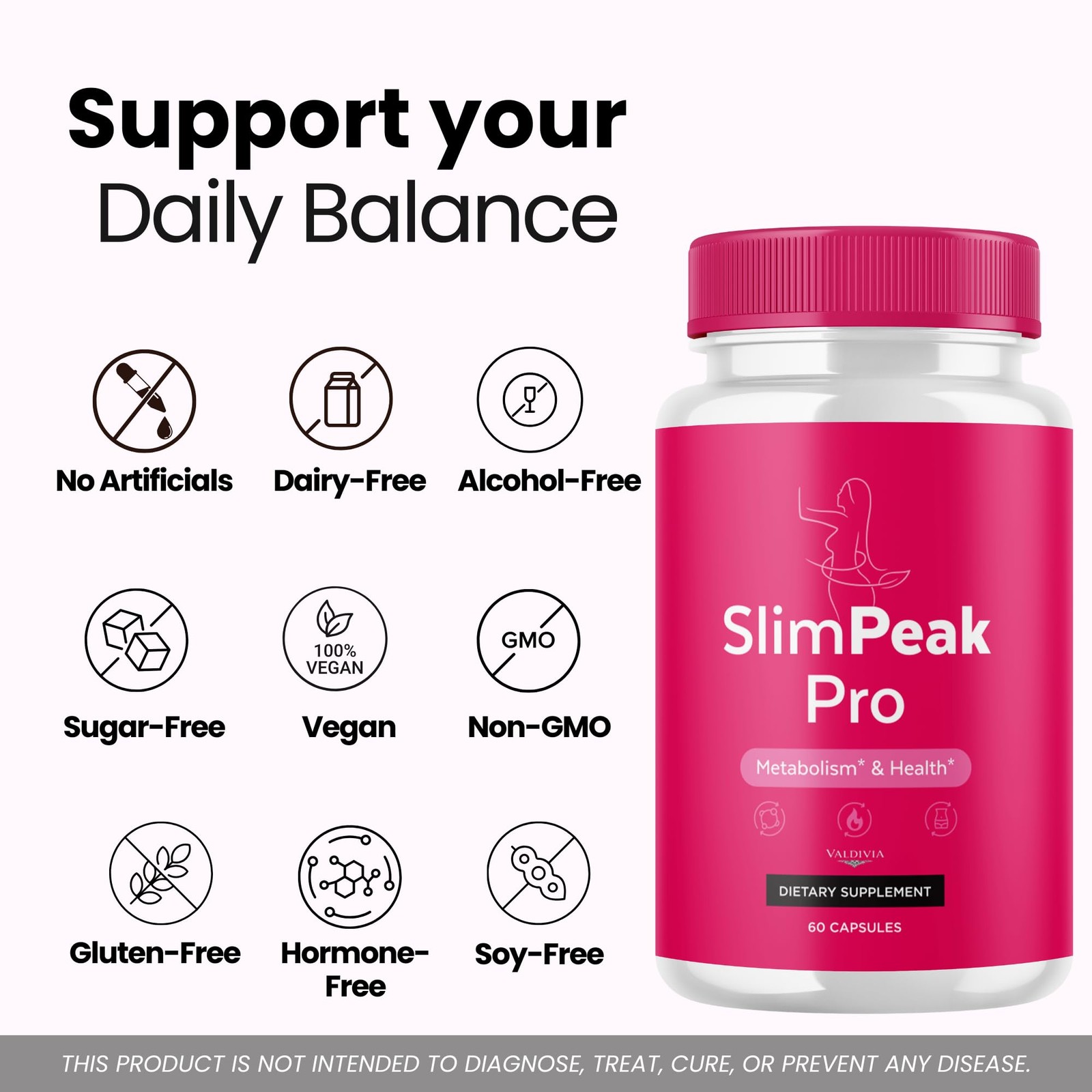 Valdivia (5 Pack) SlimPeak Pro 300 Capsules 5 Pack Daily Wellness Supplement