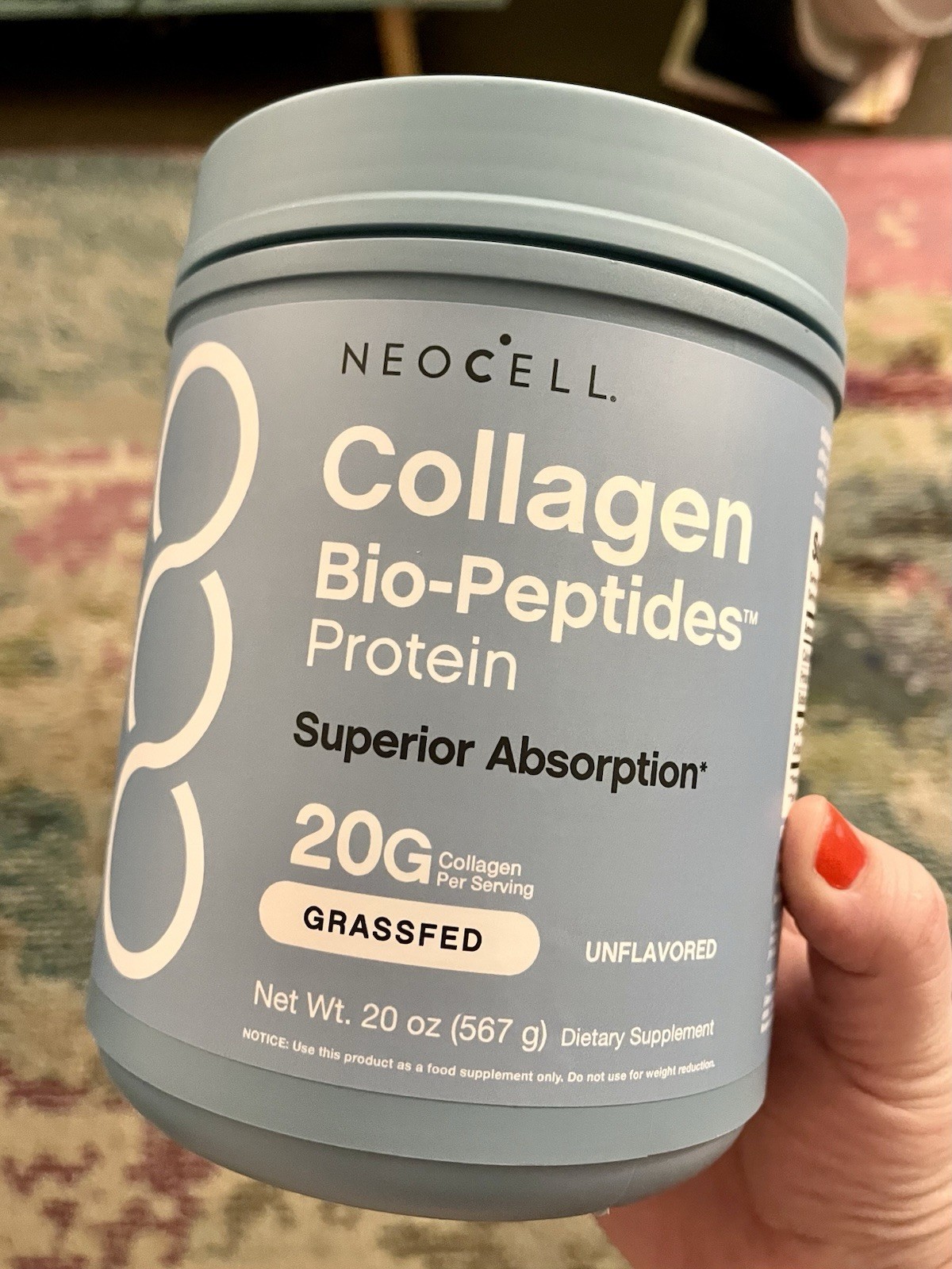NeoCell Collagen Bio-Peptides Protein Powder Grassfed Unflavored 20 oz 20g