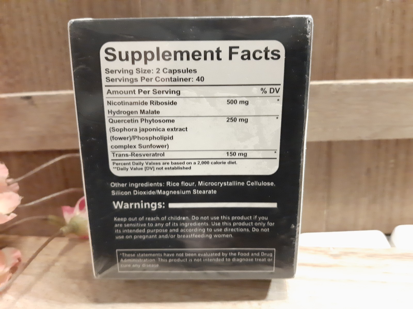 Liposomal Nicotinamide Riboside 900 mg, NAD Supp Resveratrol & Quercetin 80 Caps