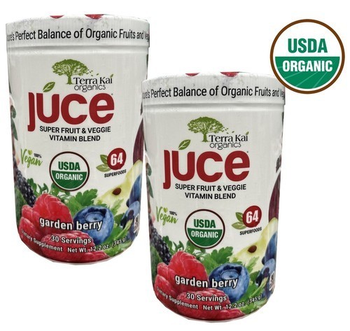 Terra Kai USDA Organic Juce Super Fruit & Veggie Powder, 12.2 Ounces