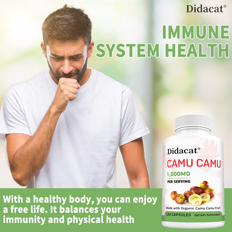 Camu Camu 1000mg Natural Fruit Superfood High Vitamin C Immune Booster