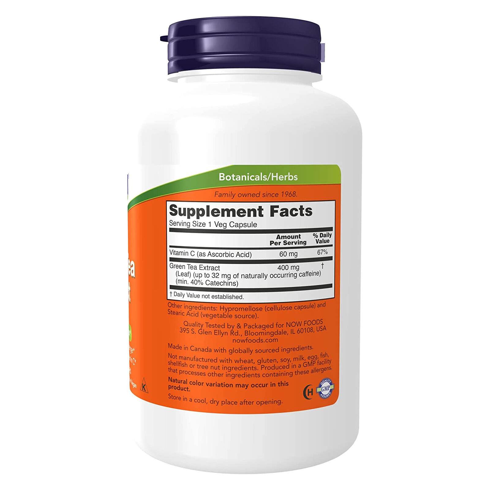 NOW FOODS Green Tea Extract 400 mg 250 Veg Capsules