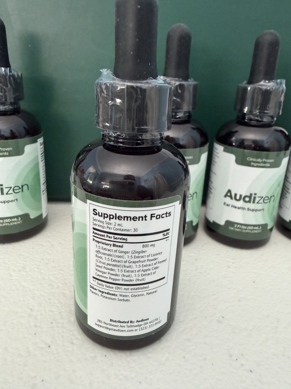Audizen Ear Health Suppport Drops Natural Formula Dietary Supplement Set Of 6