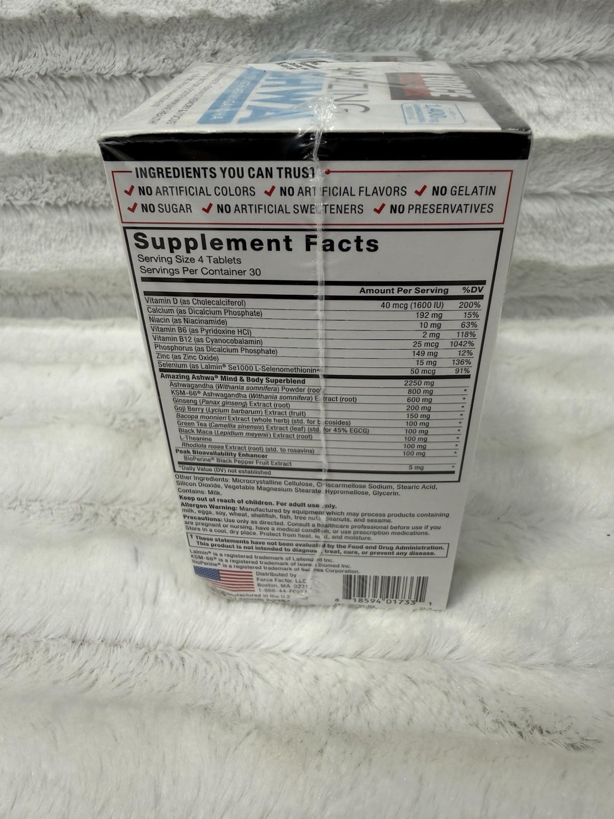 2 Bottles Amazing Ashwa® 1400 mg 120 Tablets (240 Total) (Exp 03/2028)
