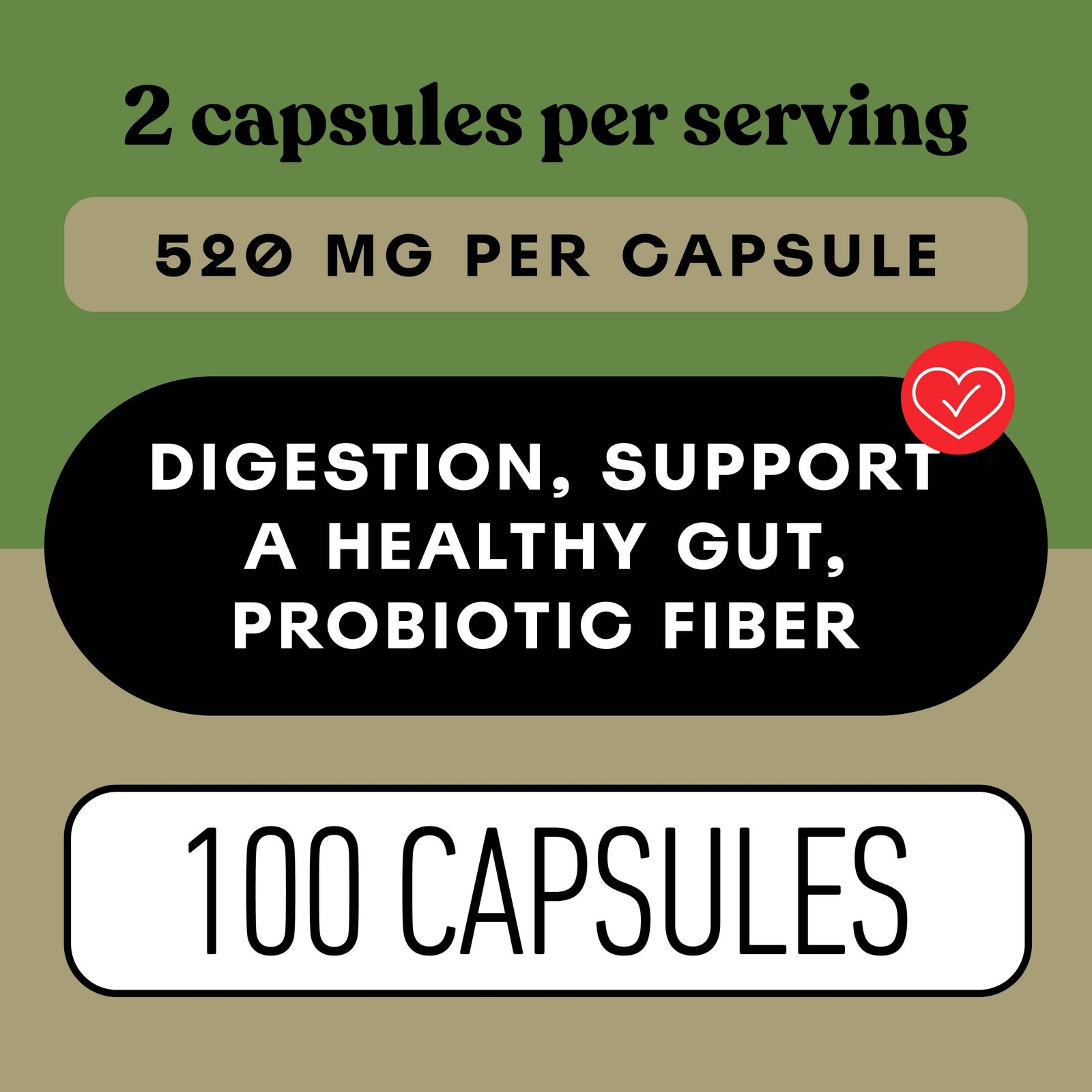 Organic Inulin Capsules – 520mg 100 Pills, Organic Jerusalem Artichoke Inulin