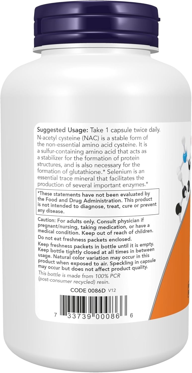 NOW FOODS NAC 600 mg 250 Veg Capsules