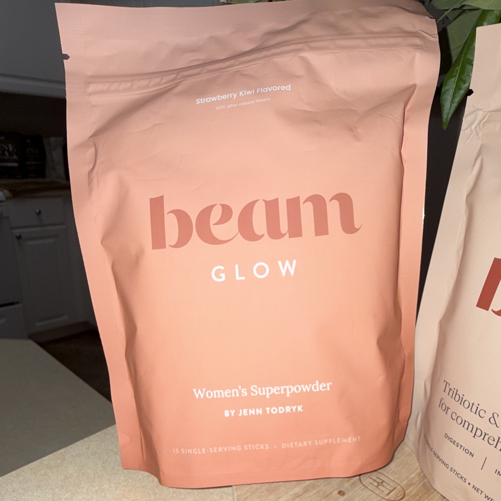 beam Glow Women’s Superpowder Strawberry Kiwi + Biotic Glutathione Powder BUNDLE