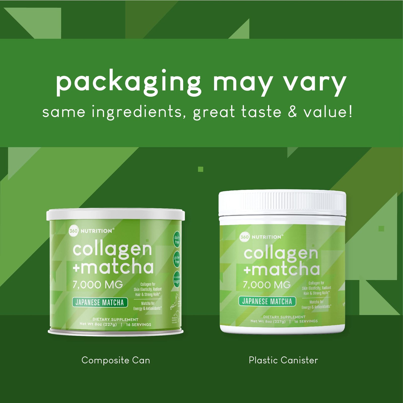 Matcha Hydrolyzed Collagen Peptides Powder Japanese Matcha Green Tea for Gut He