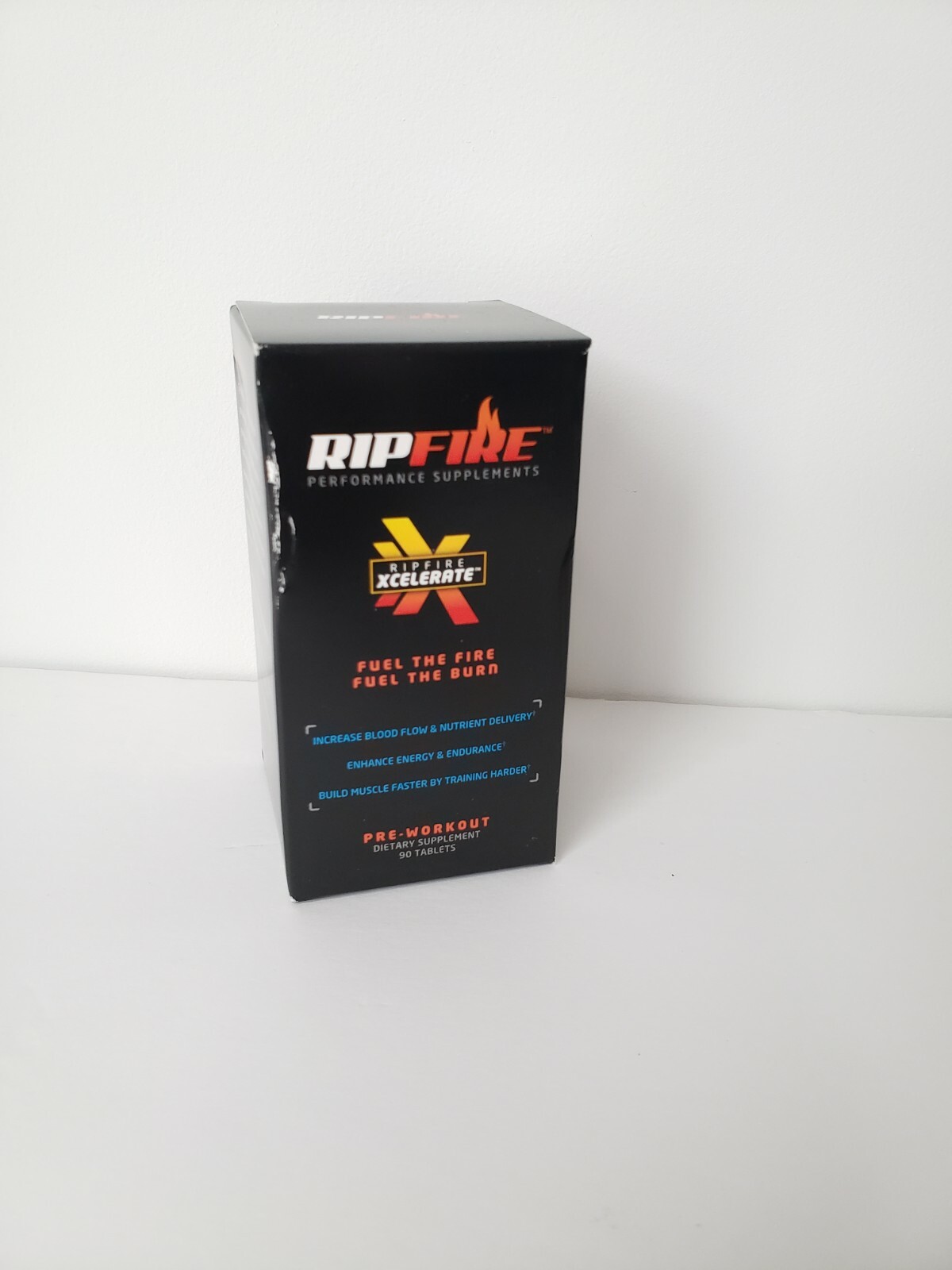 RipFire Xcelerate Pre-Workout Muscle Energy Burn Supplement NEW 90 Tablets L13