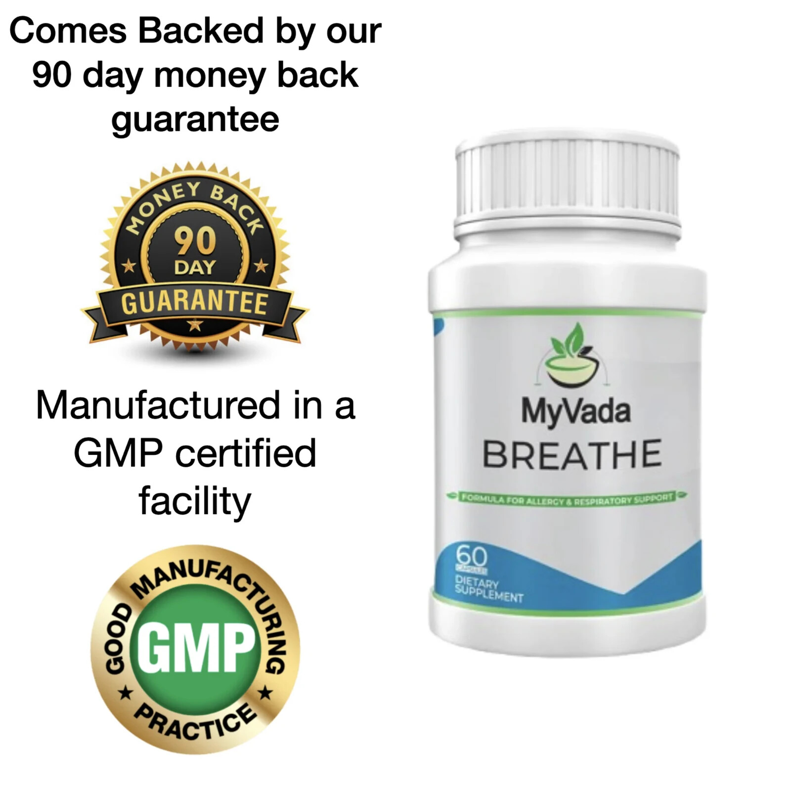 MyVada Breathe – Ayurvedic Herbal Organic Respiratory Support Supplement