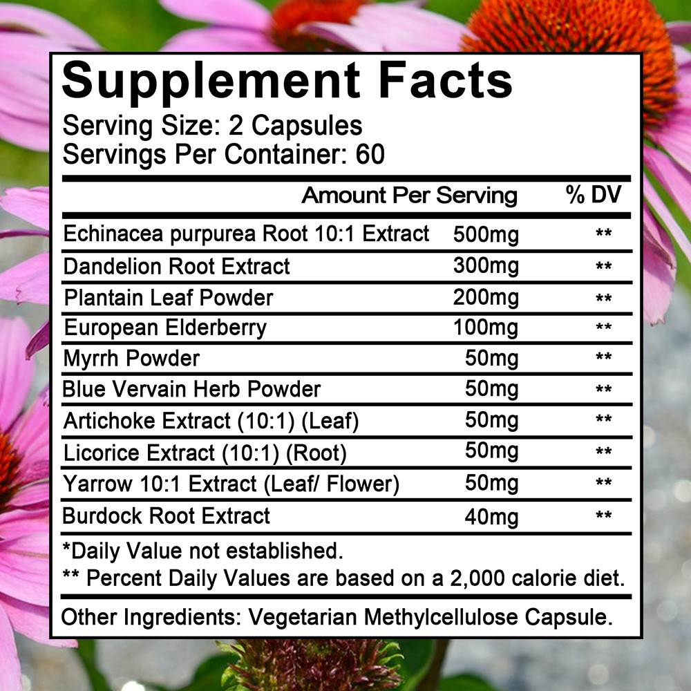 Dietary supplement for lymphatic health for unisex-Support of lymphatic system