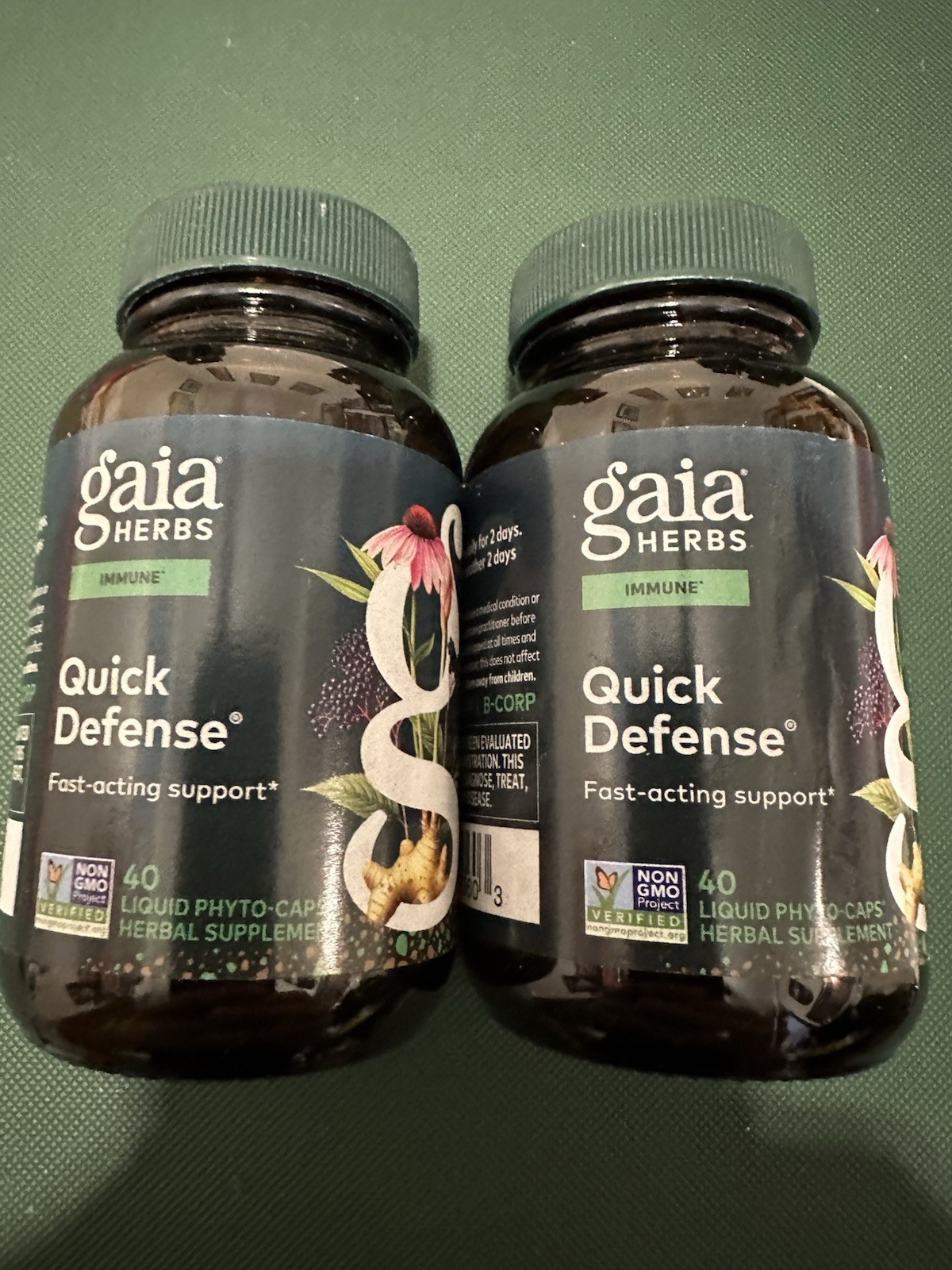 Gaia Herbs Quick Defense- Fast Immune Support Supplement- 80 Vegan Caps, Ex 2028