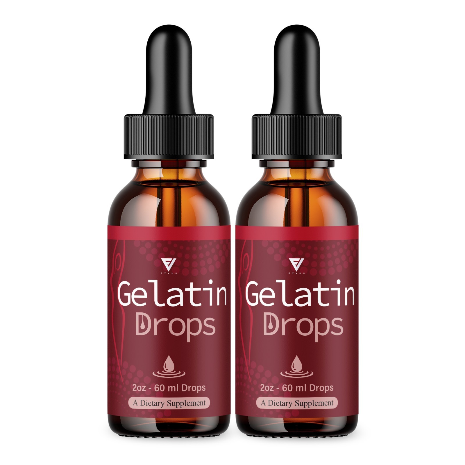 (2 Pack) Gelatin Weight Support Drops, GelatinDrops Metabolism Boost (4oz)