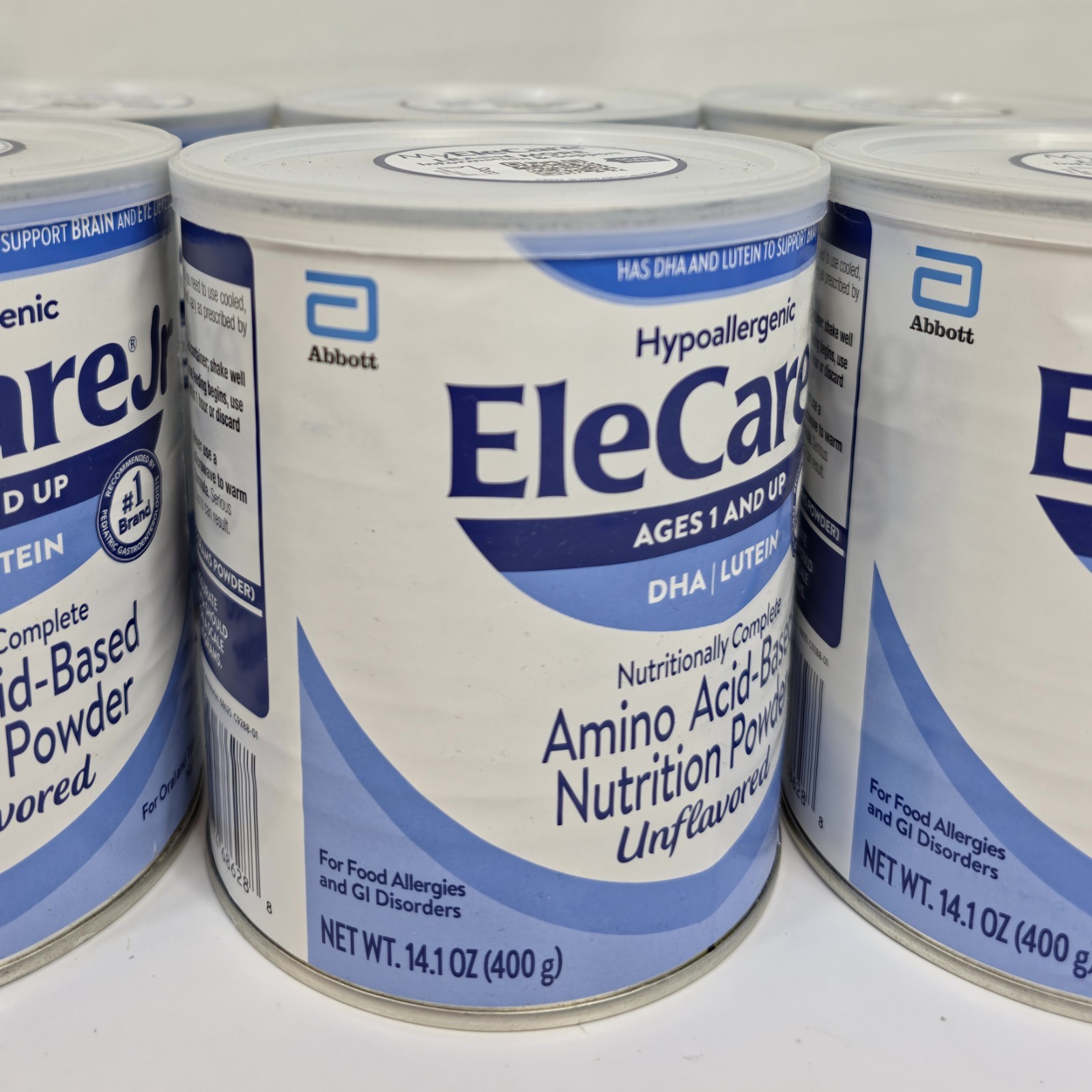 Abbott EleCare Jr Unflavored Amino Acid Nutrition Powder 14.1oz 6 Pack 09/2026