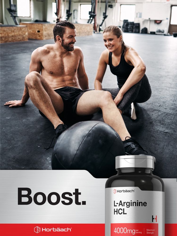 L Arginine 4000mg | 120 Caplets | Max Strength | Vegetarian | by Horbaach