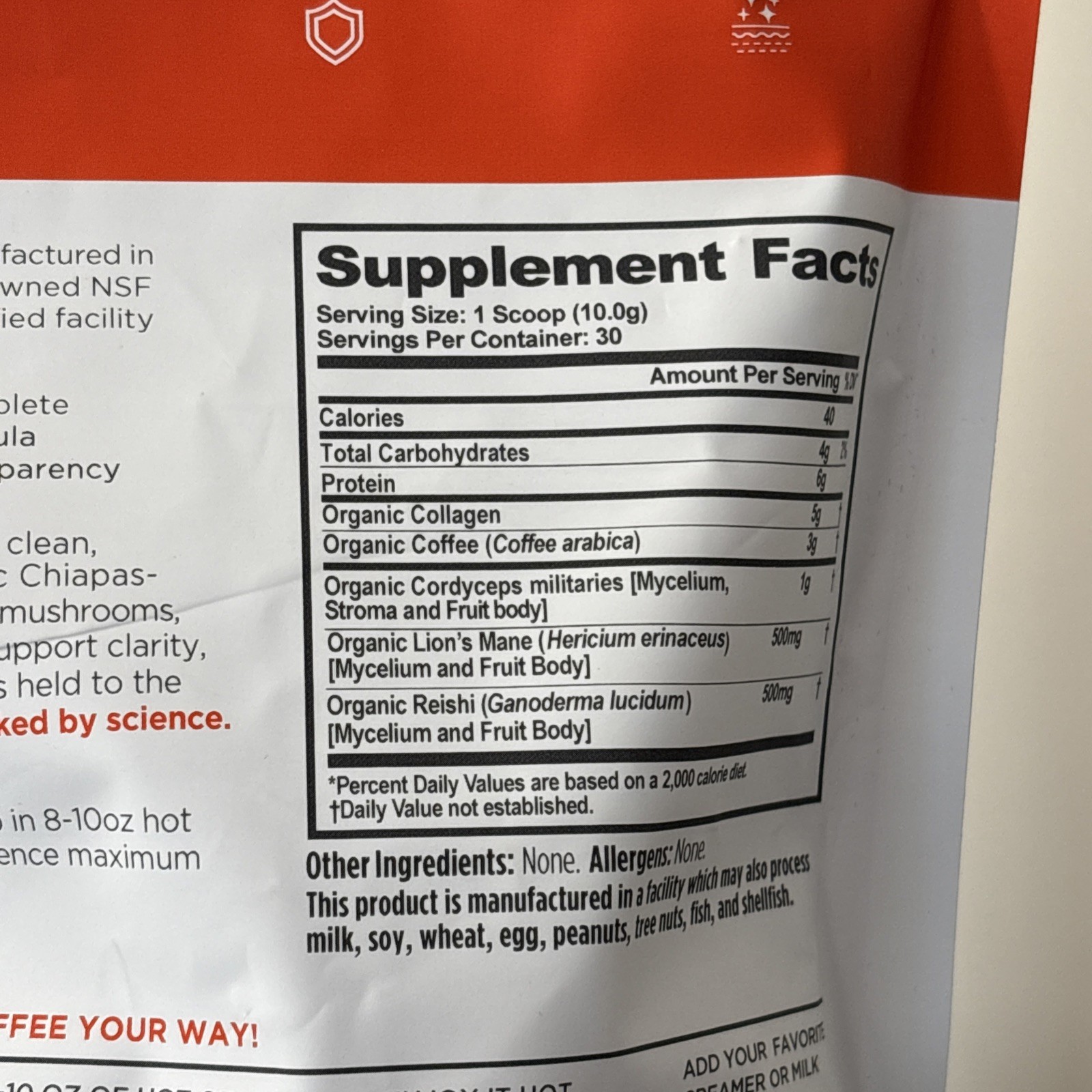 The Genius Brand, Mushroom Coffee + Collagen, 300g, EXP 07/2027