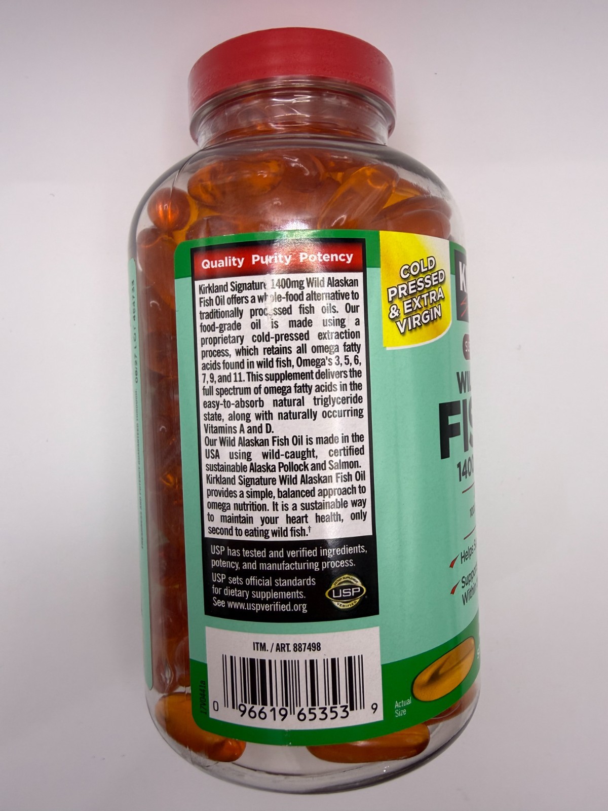 Kirkland Signature Wild Alaskan Fish Oil 1400 mg., 230 Softgels