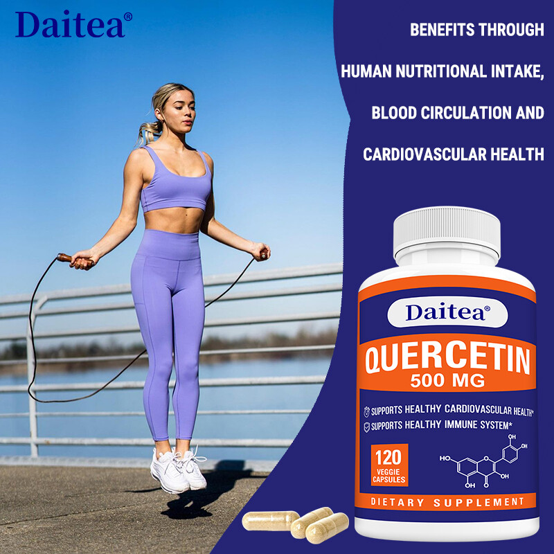 Quercetin 500mg Supplement Skin Heart Immune Support Antioxidant 120 Capsules