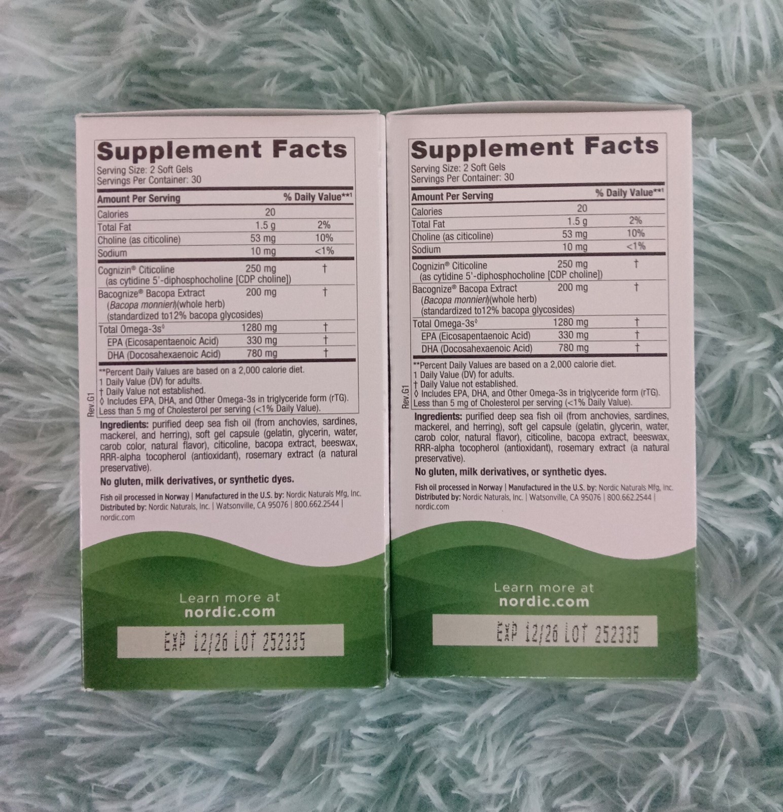 2 pack Nordic Naturals Omega Focus – Omega-3s + More for Brain Health & Function