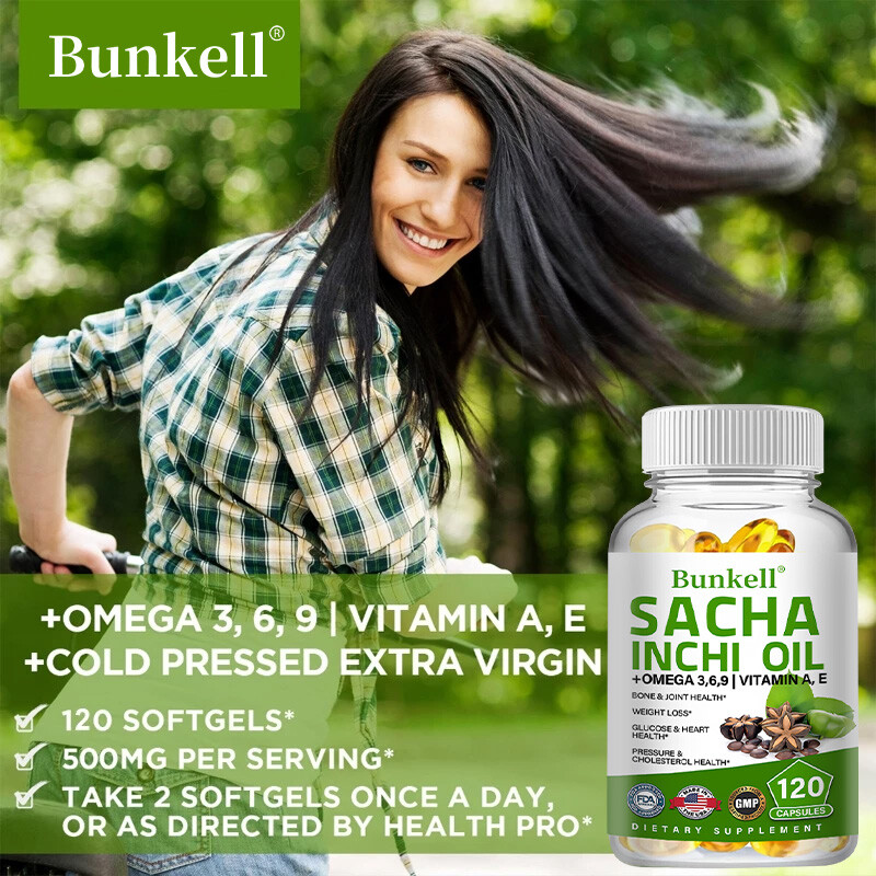 500mg Sacha Inchi Oil Capsules Organic Dietary supplements Antioxidant