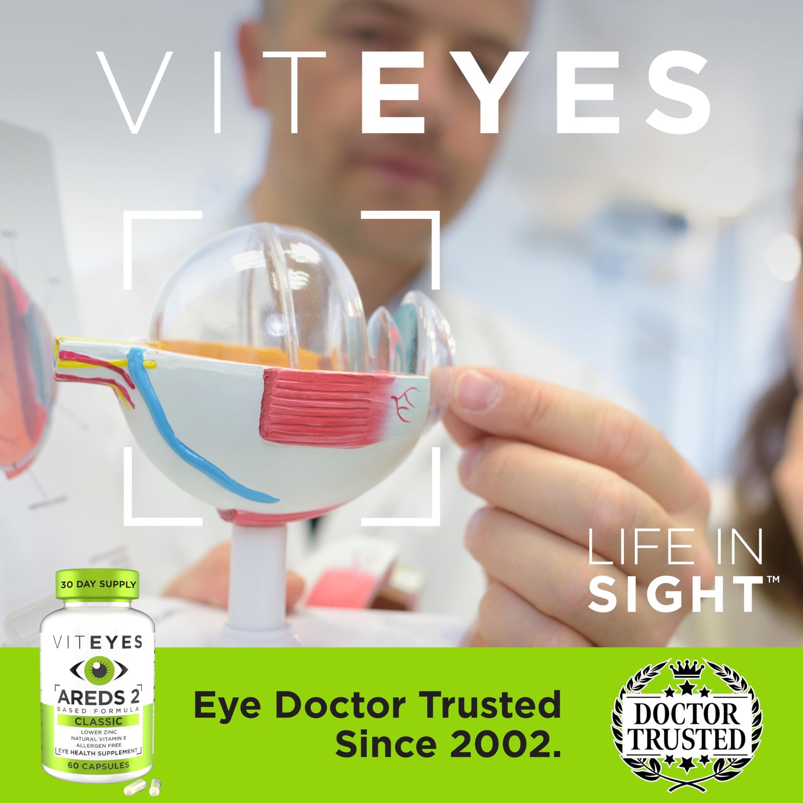 Viteyes AREDS 2 Eye Vitamins, Classic 60 Count (Pack of 1), Capsule