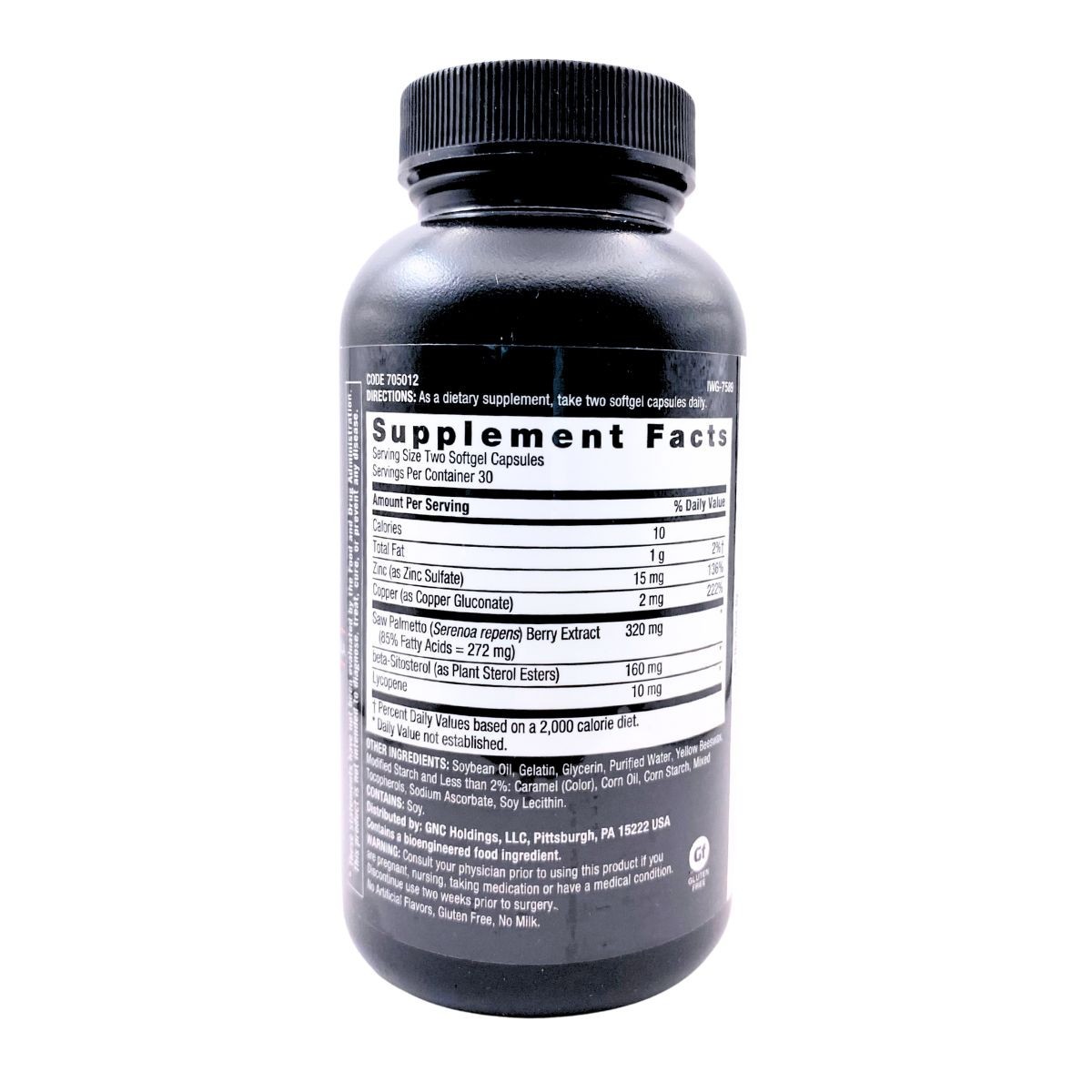GNC Men Prostate Formula • Saw Palmetto •Prostate Health Support Supplement 60ct