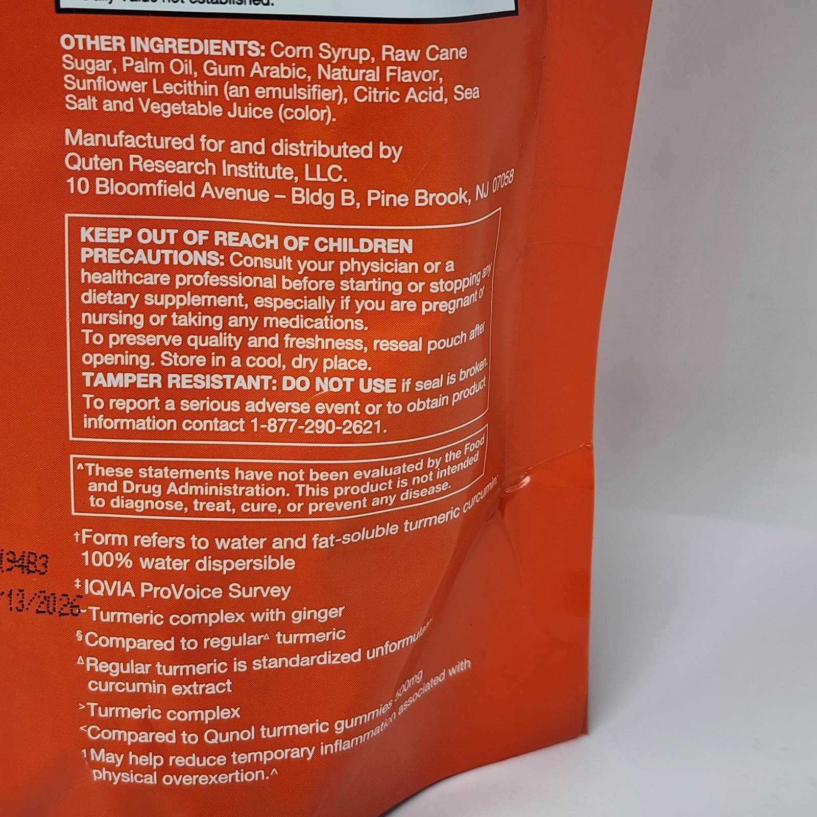Qunol Turmeric + Ginger 750 mg Fruit Flavor 90 Soft Chews Exp 07/13/2026