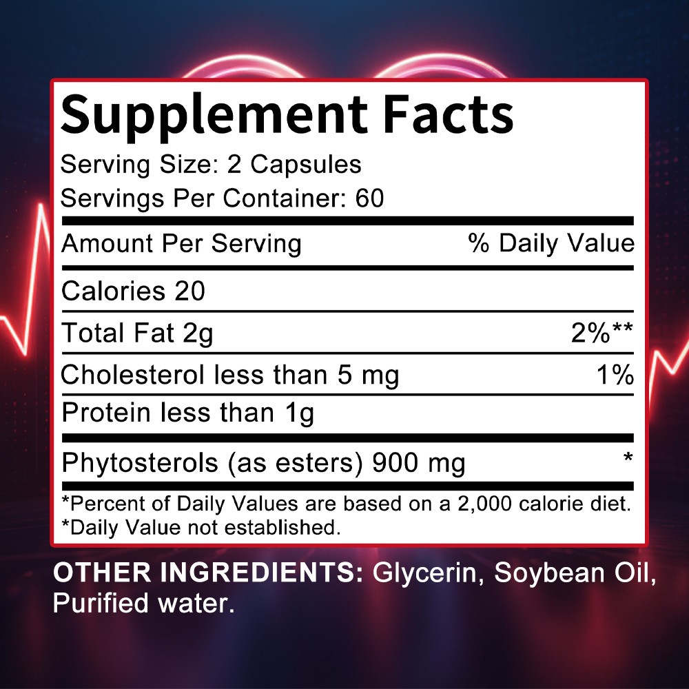 Lower Cholesterol Support Ahealthy Heart Balances Blood Circulation Softgels