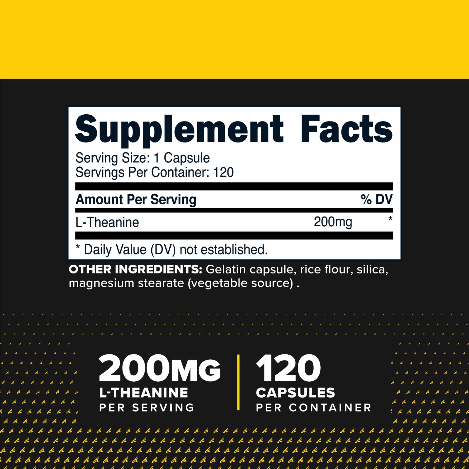 Primaforce L-Theanine Capsules (120 Capsules) (200mg L-Theanine Per Serving)
