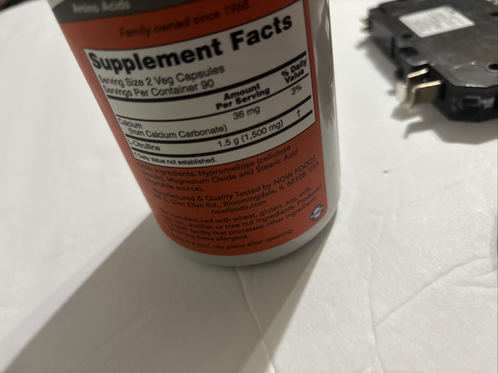 NOW FOODS L-Citrulline 750 mg 180 Capsules 11/2026