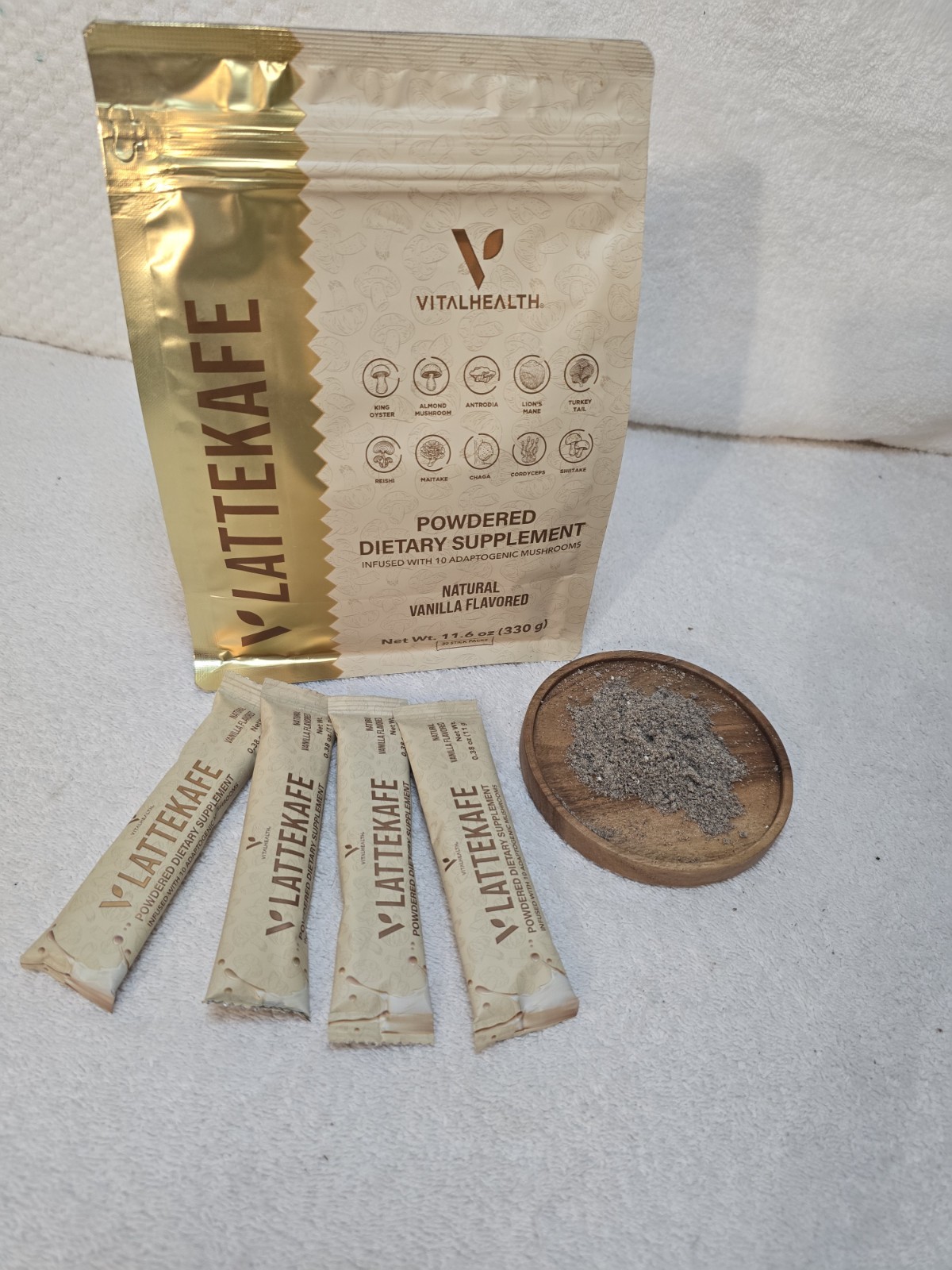 VitalHealth LatteKafe Vanilla Coffee w/ Lion’s Mane Cordyceps 11.6 oz