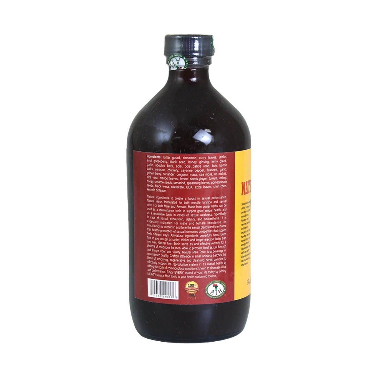 Organic Natural Men Tonic Extra Strong By “African Indian Herbs” 16 oz