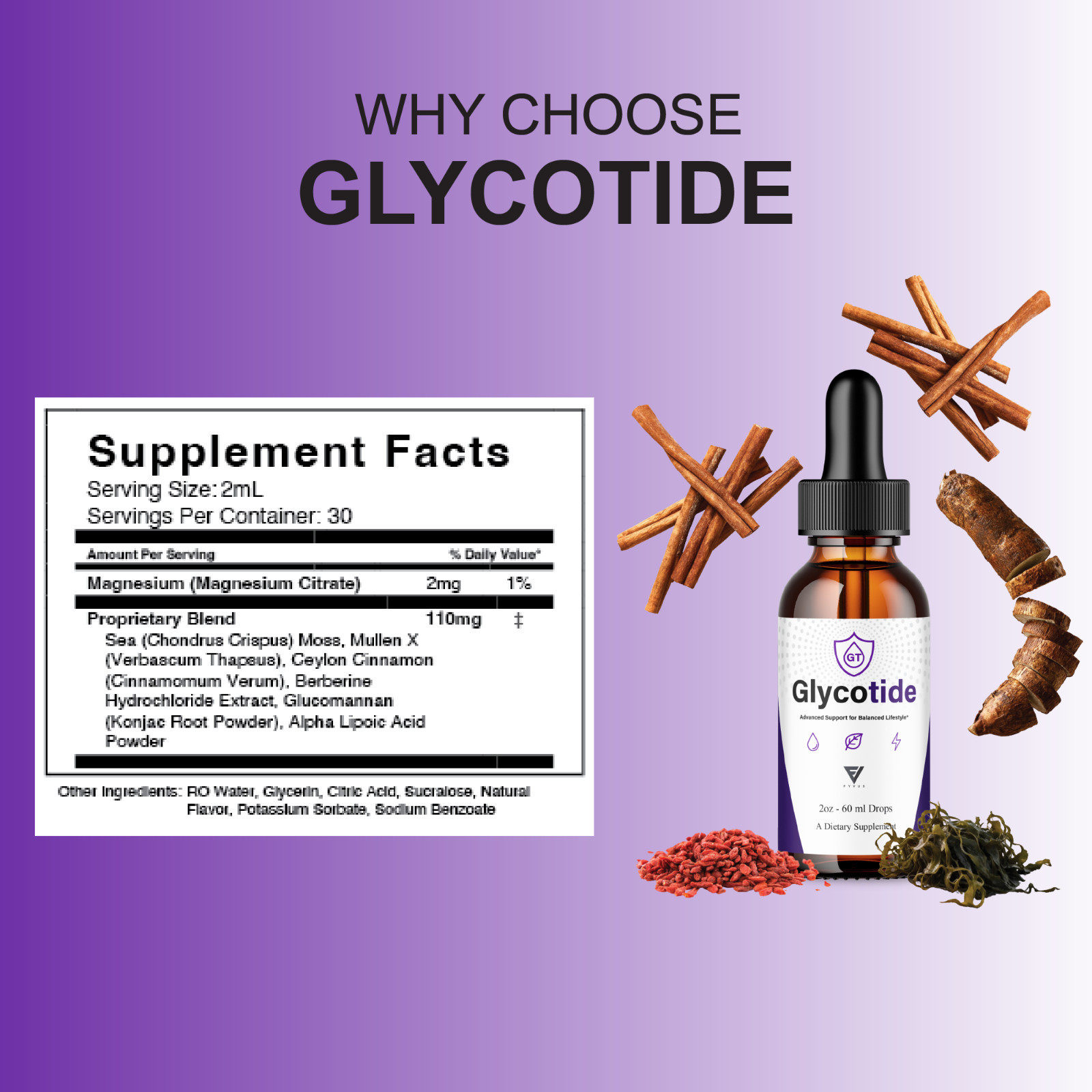 (3 Pack) GlycoTide Advanced Blood Support, Glyco Tide Daily Health Drops (6oz)