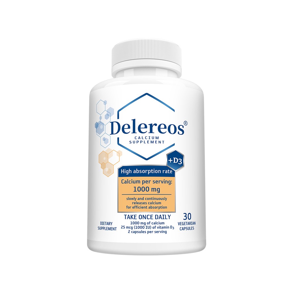 Calcium 1000mg with Vitamin D3 & Magnesium – Supports Skeletal Health 30~120Caps
