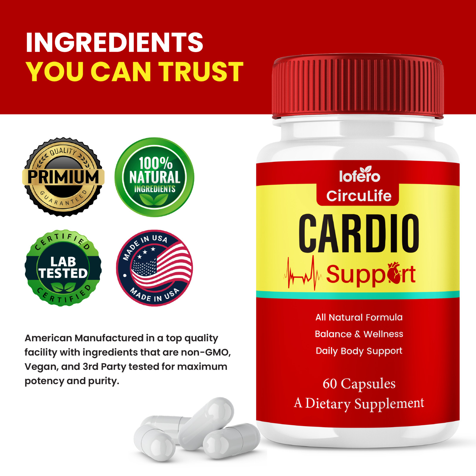 (2 Pack) CircuLife Blood Support, Circu Life for Blood Pressure (120 Capsules)