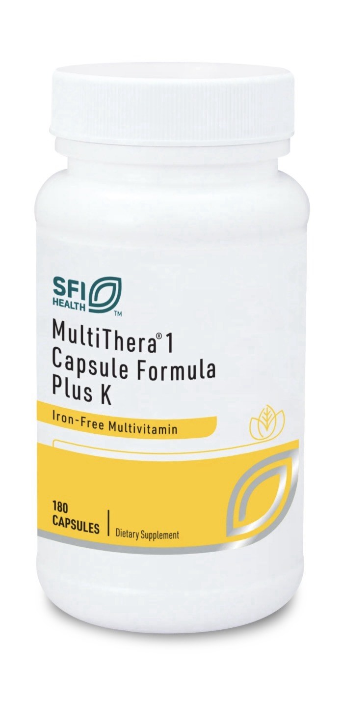 SFI Health MultiThera 1 Capsule Formula Plus K Iron-Free Multivitamin 180capsule