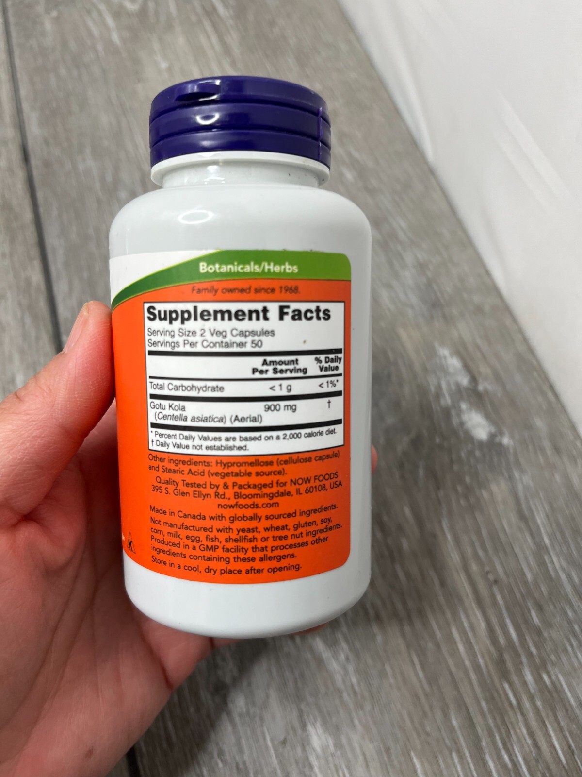 NOW Gotu Kola 450mg 100 Capsules BB 7/26 NEW OTHER