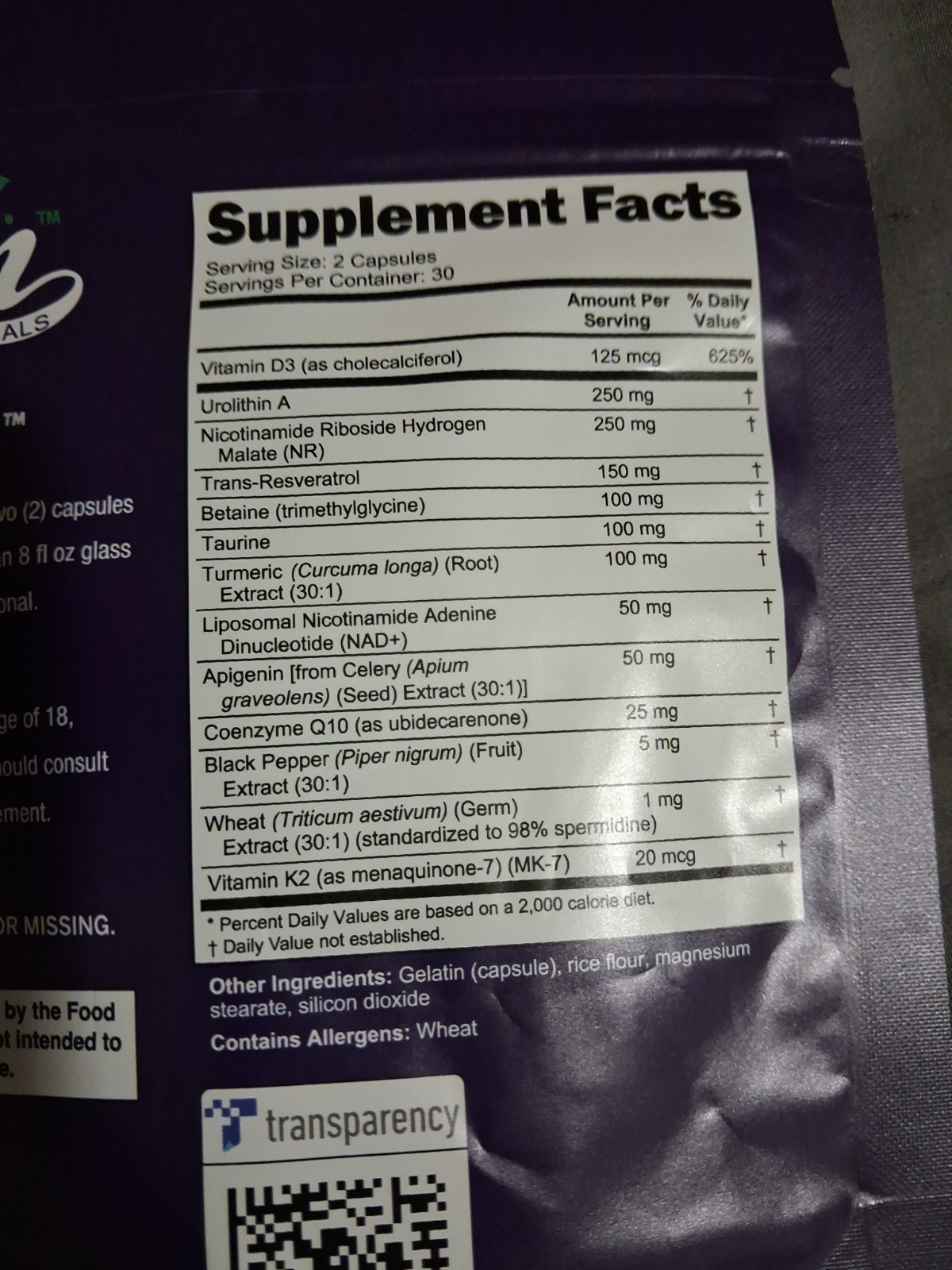 Clean Nutra Complete Longevity Matrix Liposomal NAD+ Support 60 Capsules Sealed