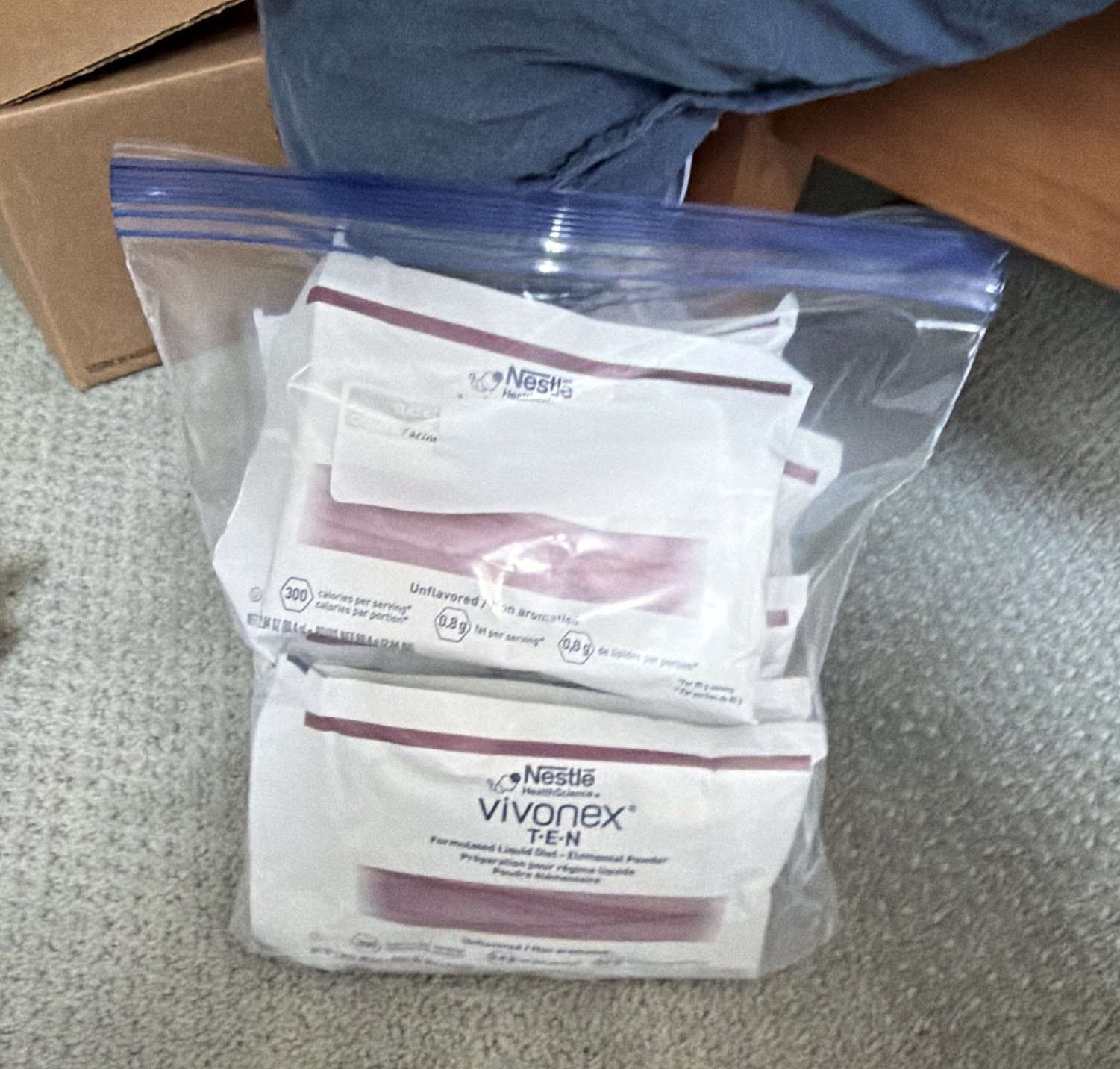Nestlé VIVONEX T.E.N Unflavored Elemental Nutritional Powder Packets