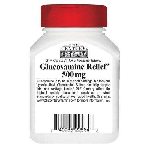 21st Century Glucosamine Relief Joint Health Capsules 500 mg 60 Count Pack of 2
