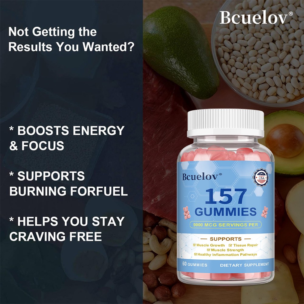 157 Gummies Support Muscle Growth Tissue Repair Boosts Energy Focus 60 Pills