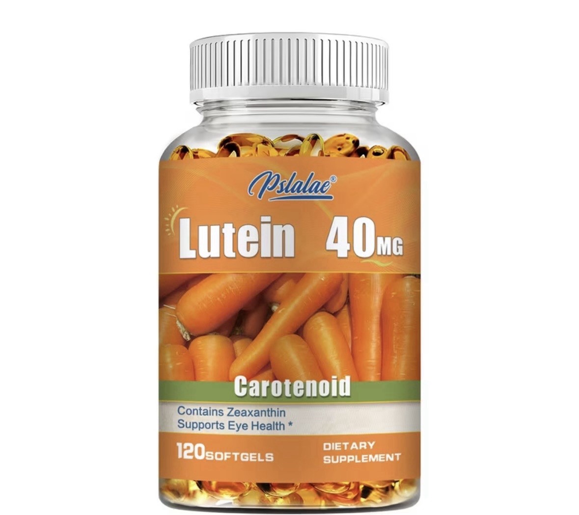 Pslalae Lutein 40mg + Zeaxanthin Softgels 120 Count Eye Health Supplement