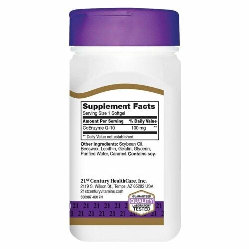 21st Century CoQ10 Heart Health Rapid Release Softgels Liquid Filled 100mg 90 ct