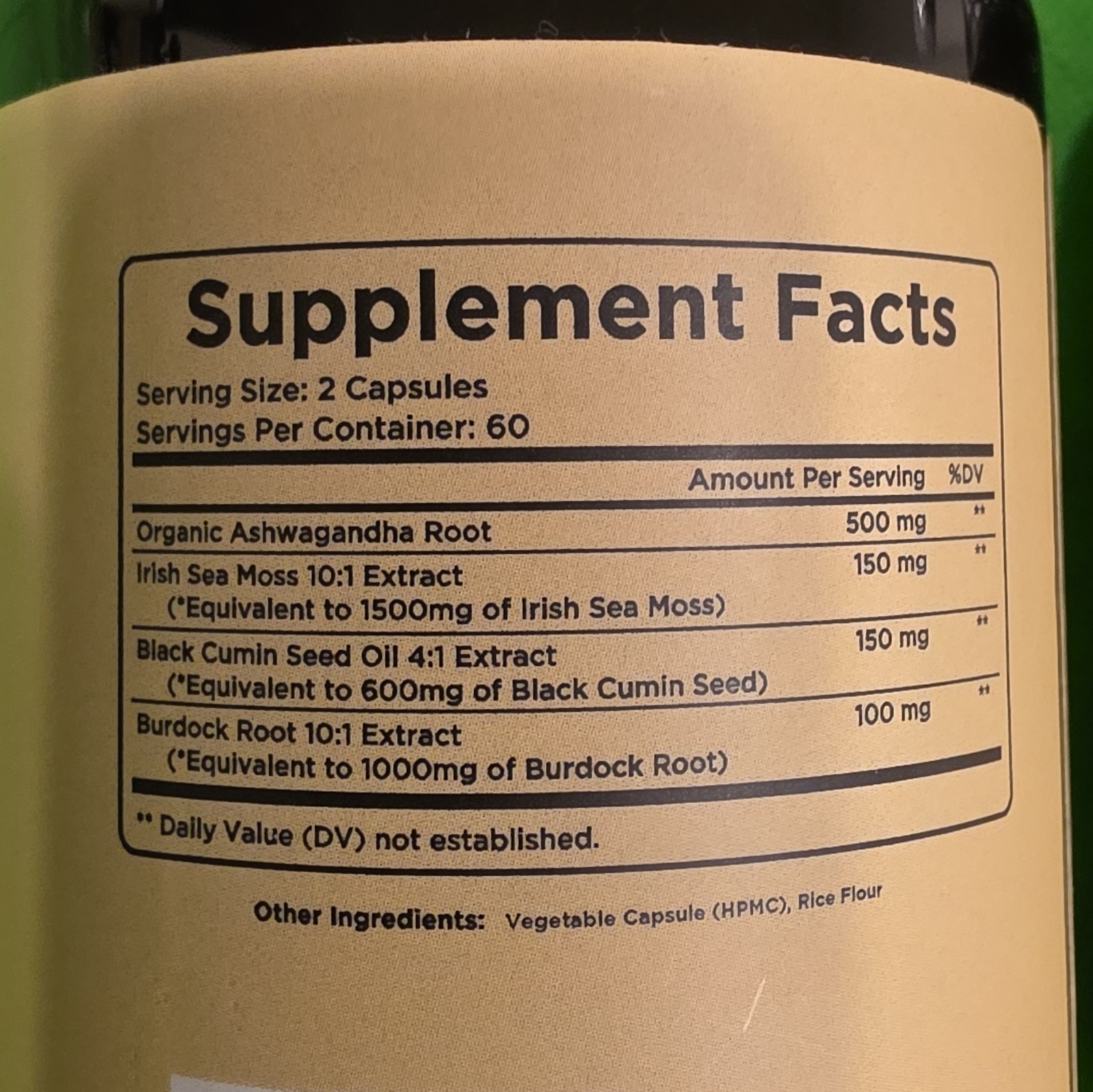 Garden of Herbz , Ashwagandha 3600mg + Lion’s Mane 1200mg 120 Capsules