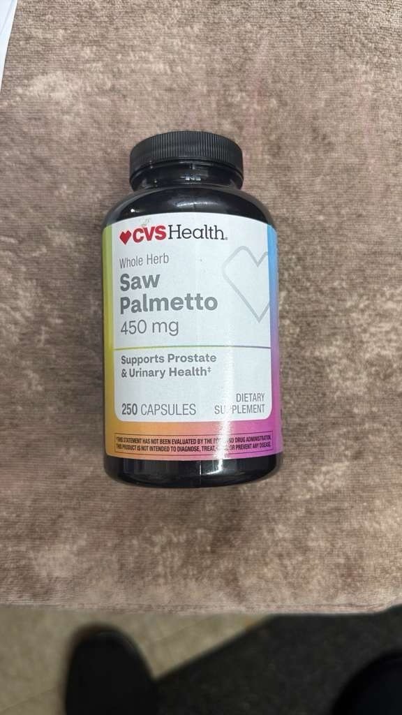 Saw Palmetto – Whole Herb Herbal Supplement 450 mg – 250 count Exp 06/27