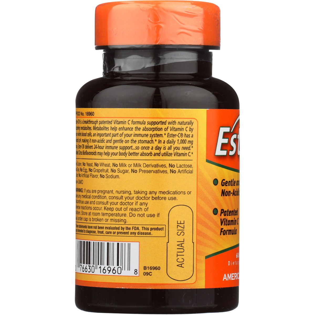 American Health Ester-C 500 Mg With Citrus Bioflavonoids 60 Capsules 50 1 Pack
