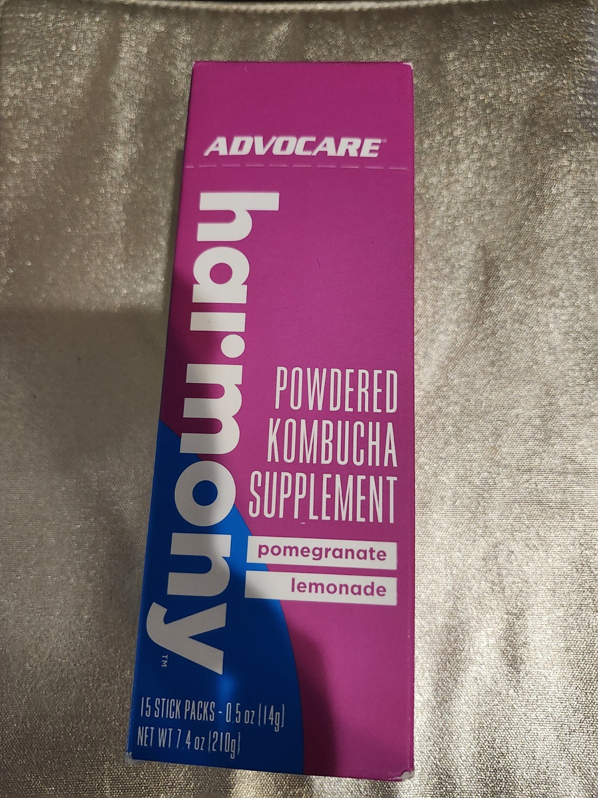 AdvoCare Harmony KOMBUCHA Supplement Powder POMEGRANATE LEMONADE 15ct EXP 08/26