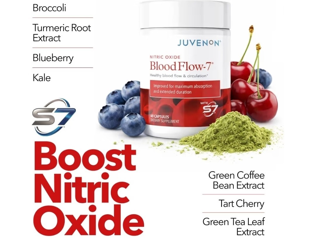 Juvenon Nitric Oxide BloodFlow-7 Capsules Blood & Circulatory Health 60 Ct