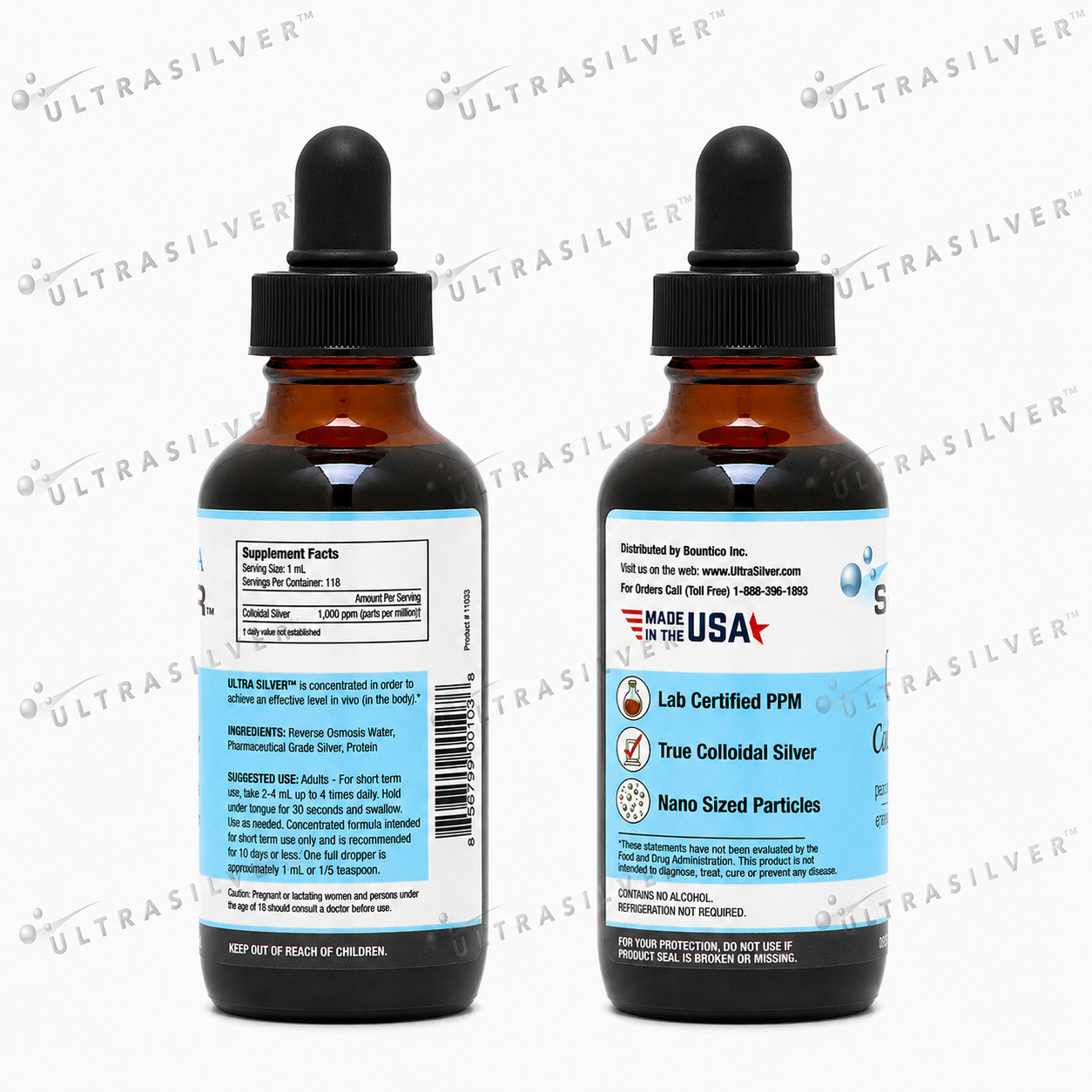 FREE SHIPPING!!! 2 PACK – SILVER 1000 PPM 4 OZ.- IMMUNE SUPPORT