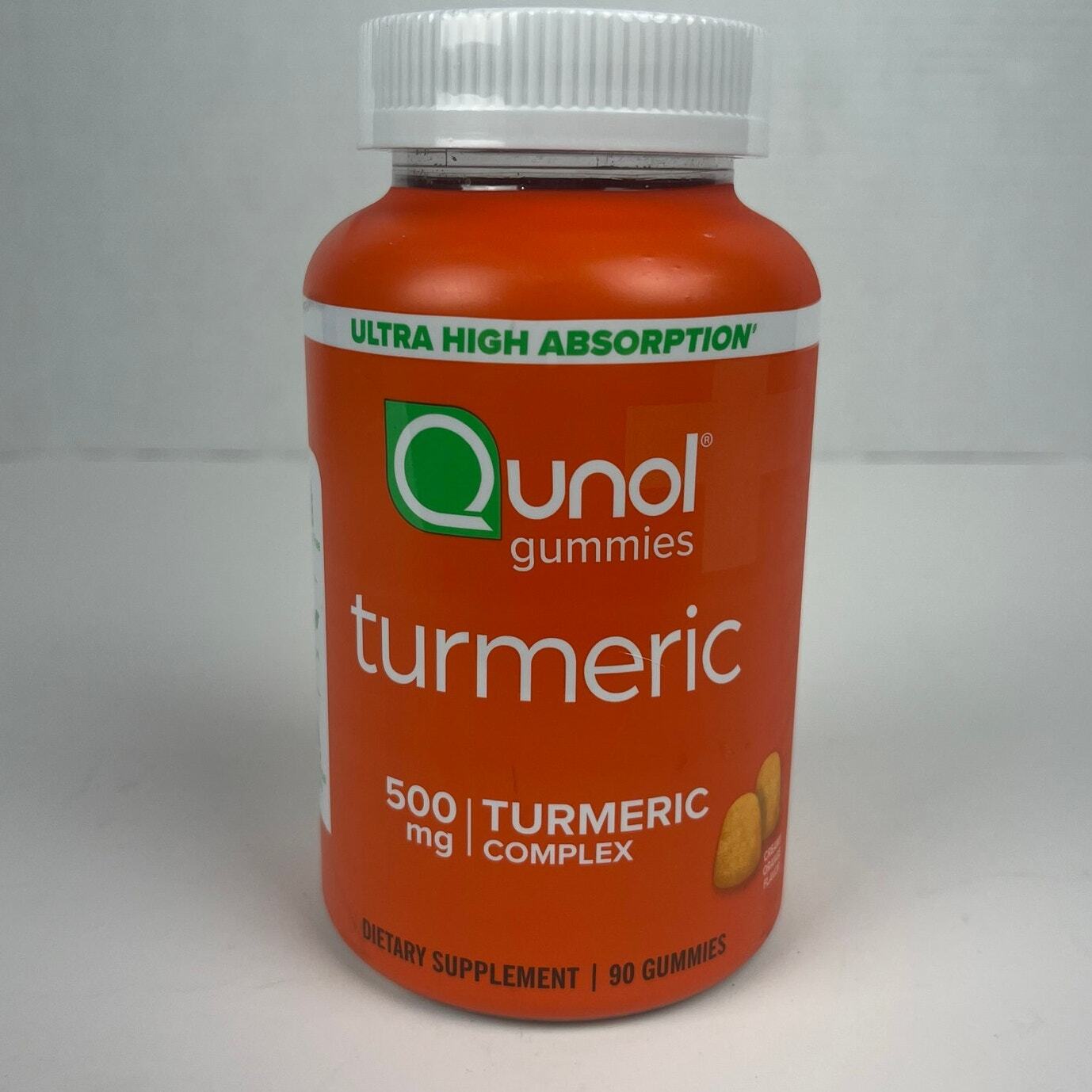 2 PACK – Turmeric Gummies Qunol 500 mg 90 count supplement